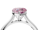 White gold Fancy Pink Heart  Cut Solitaire Ring with Cathedral Band and Four-Prong Setting_61