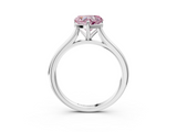 White gold Fancy Pink Heart  Cut Solitaire Ring with Cathedral Band and Four-Prong Setting_61