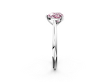 White gold Fancy Pink Heart  Cut Solitaire Ring with Cathedral Band and Four-Prong Setting_64