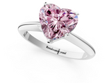 White gold Fancy Pink Heart  Cut Solitaire Ring with Four-Prong Setting on a Classic Band_60