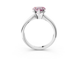 White gold Fancy Pink Heart  Cut Solitaire Ring with Four-Prong Setting on a Classic Band_62