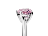 White gold Fancy Pink Heart  Cut Solitaire Ring with Four-Prong Setting on a Classic Band_64