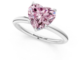 White gold Fancy Pink Heart  Cut Solitaire Ring with Thin Band and Four-Prong Setting_17