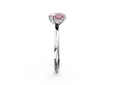 White gold Fancy Pink Heart  Cut Solitaire Ring with Thin Band and Four-Prong Setting_18