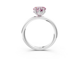White gold Fancy Pink Heart  Cut Solitaire Ring with Thin Band and Four-Prong Setting_19
