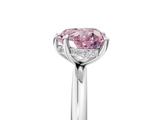 White gold Fancy Pink Heart  Cut Solitaire Ring with Thin Band and Four-Prong Setting_21