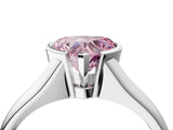 White gold Fancy Pink Heart Cut Solitaire Tension Set Diamond Ring with Split Shank Band_52