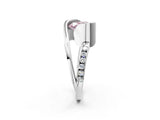 White gold Fancy Pink Heart Cut Solitaire Tension-Set Diamond Split Shank Ring_2