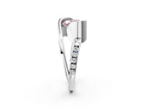 White gold Fancy Pink Heart Cut Solitaire Tension-Set Diamond Split Shank Ring_8