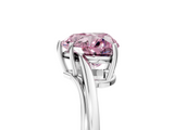 White gold Fancy Pink Heart  Cut Solitaire Twist Band Ring with Four-Prong Setting_42