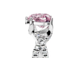 White gold Fancy Pink Heart Cut Solitaire Twist Pave Diamond Engagement Ring with Prong Setting_5