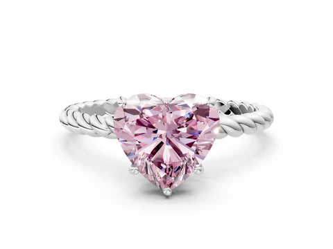White gold Fancy Pink Heart Cut Solitaire Twisted Band 4-Prong Ring_24