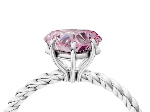 White gold Fancy Pink Heart Cut Solitaire Twisted Band 4-Prong Ring_28