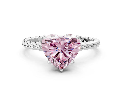 White gold Fancy Pink Heart Cut Solitaire Twisted Band 4-Prong Ring_30