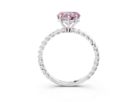 White gold Fancy Pink Heart Cut Solitaire Twisted Band 4-Prong Ring_33