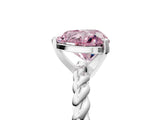 White gold Fancy Pink Heart  Cut Solitaire Twisted Band with Four-Prong Setting_117