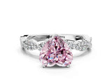White gold Fancy Pink Heart Cut Solitaire Twisted Pave Band with Four-Prong Setting_15