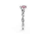 White gold Fancy Pink Heart Cut Solitaire Twisted Pave Band with Four-Prong Setting_17
