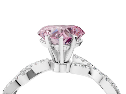 White gold Fancy Pink Heart Cut Solitaire Twisted Pave Band with Four-Prong Setting_19