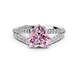 White gold Fancy Pink Heart  Cut Split Shank Pave Diamond Engagement Ring with Four-Prong Setting_24