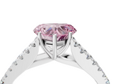 White gold Fancy Pink Heart  Cut Split Shank Pave Diamond Engagement Ring with Four-Prong Setting_28