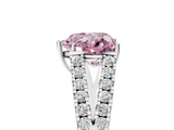 White gold Fancy Pink Heart  Cut Split Shank Pave Diamond Engagement Ring with Four-Prong Setting_29