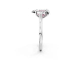 White gold Fancy Pink Heart  Diamond Cluster Halo Solitaire with Four-Prong Setting_91
