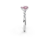 White gold Fancy Pink Heart  Diamond Cluster Prong-Set Solitaire Ring_42