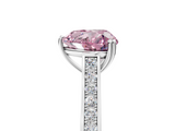 White gold Fancy Pink Heart  Diamond Solitaire with Pave Band and Six-Prong Setting_25
