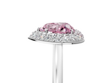 White gold Fancy Pink Heart  Halo Diamond Engagement Ring with Solitaire Band and Four-Prong Setting_25