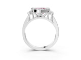 White gold Fancy Pink Heart  Halo Diamond Engagement Ring with Split Shank and Four-Prong Setting_69