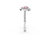 White gold Fancy Pink Heart  Halo Diamond Pavé Solitaire Ring_43