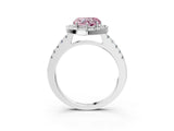 White gold Fancy Pink Heart  Halo Diamond Pavé Solitaire Ring_44
