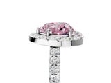 White gold Fancy Pink Heart  Halo Diamond Pavé Solitaire Ring_46