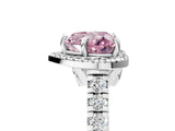 White gold Fancy Pink Heart  Halo Pavé Diamond Engagement Ring with Four-Prong Setting_31