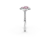 White gold Fancy Pink Heart  Halo Pavé Diamond Engagement Ring with Four-Prong Setting_5