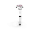 White gold Fancy Pink Heart  Halo Pave Split Shank Prong Setting Ring_28