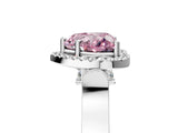 White gold Fancy Pink Heart  Halo Pave Split Shank Prong Setting Ring_31