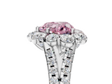 White gold Fancy Pink Heart  Halo Split Shank Diamond Engagement Ring with Pave Band and Four-Prong Setting_58