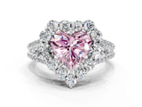 White gold Fancy Pink Heart  Halo Split Shank Diamond Engagement Ring with Prong Setting_20