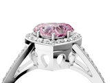 White gold Fancy Pink Heart  Halo Split Shank Diamond Ring with Four-Prong Setting_36