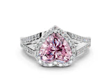 White gold Fancy Pink Heart  Halo Split Shank Pave Diamond Ring with Four-Prong Setting_49
