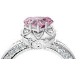 White gold Fancy Pink Heart  Halo Split Shank Pave Diamond Ring with Petal Prong Setting_36