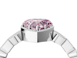 White gold Fancy Pink Heart  Milgrain Marquise Diamond Twist Band Ring_66