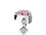 White gold Fancy Pink Heart  Milgrain Marquise Diamond Twist Band Ring_67