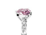 White gold Fancy Pink Heart  Solitaire Bezel Accent Diamond Engagement Ring with Beaded Band and Four-Prong Setting_48