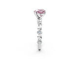 White gold Fancy Pink Heart  Solitaire Bezel-Set Diamond Ring with Beaded Band and Four-Prong Setting_34