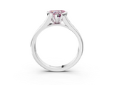 White gold Fancy Pink Heart  Solitaire Bezel-Set Diamond Ring with Channel-Set Band_40