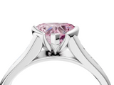 White gold Fancy Pink Heart  Solitaire Bezel-Set Diamond Ring with Channel-Set Band_41