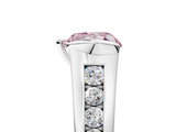 White gold Fancy Pink Heart  Solitaire Bezel-Set Diamond Ring with Channel-Set Band_42